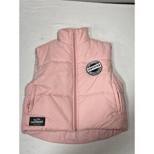 Kult Different Pink Puffer Vest Certified Battle Tested Size Large Streetwear